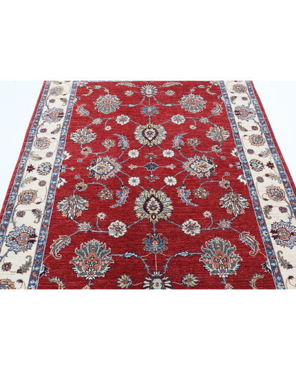 Ziegler 5' 0" X 6' 7" Hand Knotted Wool Rug 5' 0" X 6' 7" (152 X 201) / Red / Wool