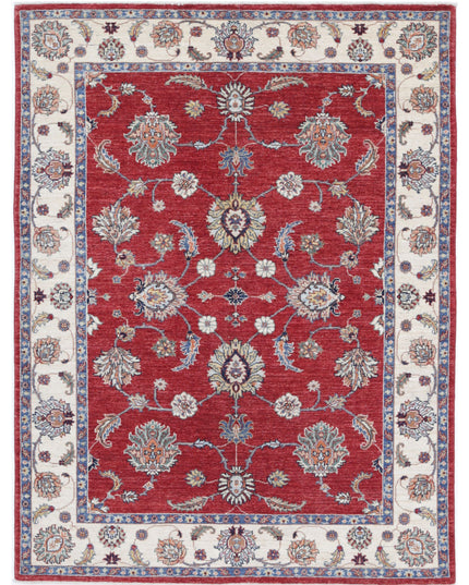 Ziegler 5' 0" X 6' 7" Hand Knotted Wool Rug 5' 0" X 6' 7" (152 X 201) / Red / Wool