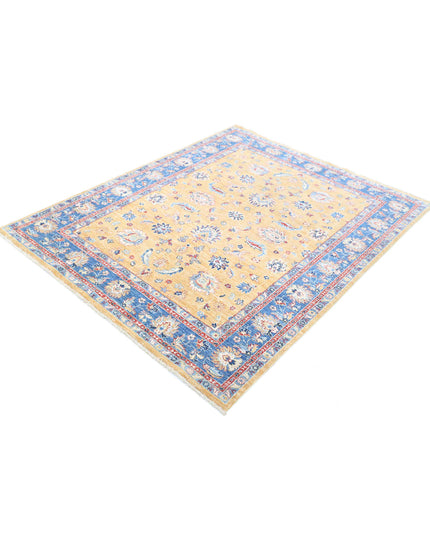 Ziegler 5' 0" X 6' 2" Hand Knotted Wool Rug 5' 0" X 6' 2" (152 X 188) / Gold / Wool