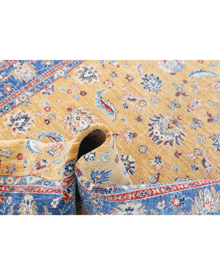 Ziegler 5' 0" X 6' 2" Hand Knotted Wool Rug 5' 0" X 6' 2" (152 X 188) / Gold / Wool