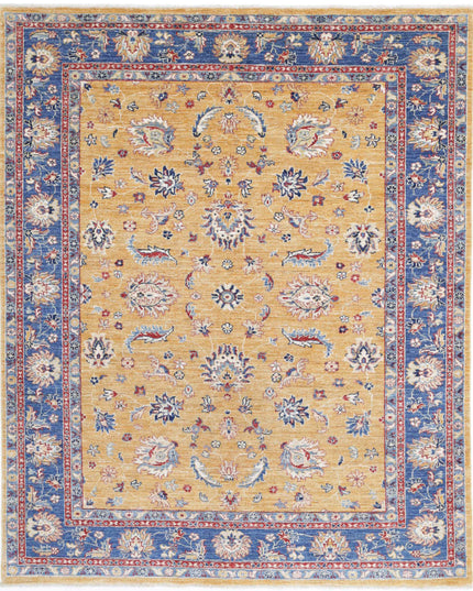 Ziegler 5' 0" X 6' 2" Hand Knotted Wool Rug 5' 0" X 6' 2" (152 X 188) / Gold / Wool