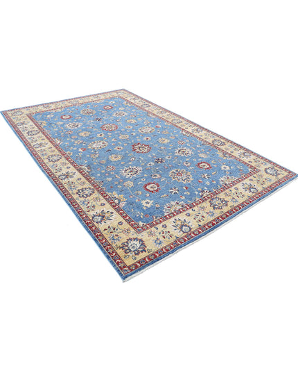 Ziegler 6' 7" X 10' 2" Hand Knotted Wool Rug 6' 7" X 10' 2" (201 X 310) / Blue / Wool