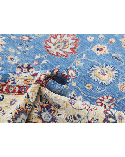 Ziegler 6' 7" X 10' 2" Hand Knotted Wool Rug 6' 7" X 10' 2" (201 X 310) / Blue / Wool