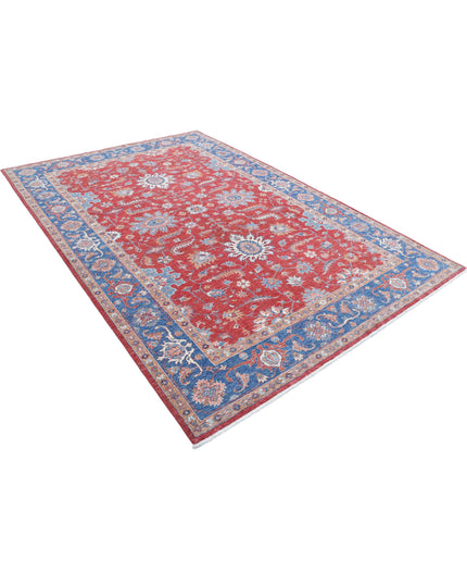 Ziegler 6' 8" X 9' 10" Hand Knotted Wool Rug 6' 8" X 9' 10" (203 X 300) / Red / Wool