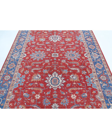 Ziegler 6' 8" X 9' 10" Hand Knotted Wool Rug 6' 8" X 9' 10" (203 X 300) / Red / Wool