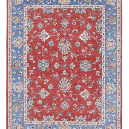 Ziegler 4' 10" X 6' 5" Hand Knotted Wool Rug 4' 10" X 6' 5" (147 X 196) / Red / Wool