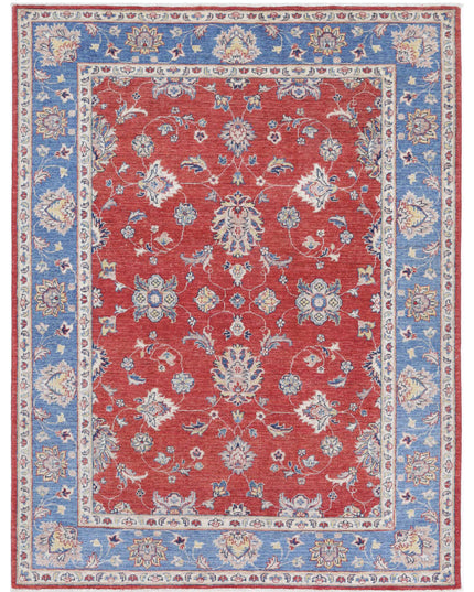 Ziegler 4' 10" X 6' 5" Hand Knotted Wool Rug 4' 10" X 6' 5" (147 X 196) / Red / Wool