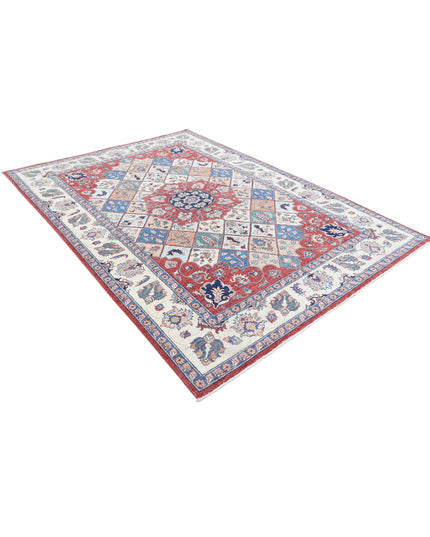 Ziegler 6' 7" X 9' 3" Hand Knotted Wool Rug 6' 7" X 9' 3" (201 X 282) / Red / Wool