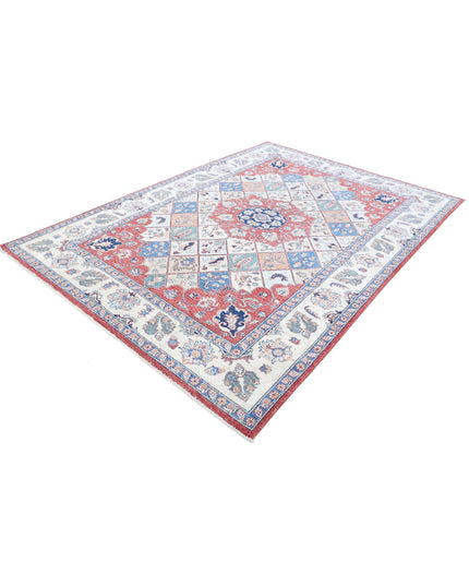 Ziegler 6' 7" X 9' 3" Hand Knotted Wool Rug 6' 7" X 9' 3" (201 X 282) / Red / Wool