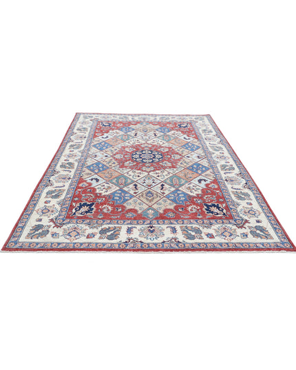 Ziegler 6' 7" X 9' 3" Hand Knotted Wool Rug 6' 7" X 9' 3" (201 X 282) / Red / Wool