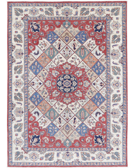 Ziegler 6' 7" X 9' 3" Hand Knotted Wool Rug 6' 7" X 9' 3" (201 X 282) / Red / Wool