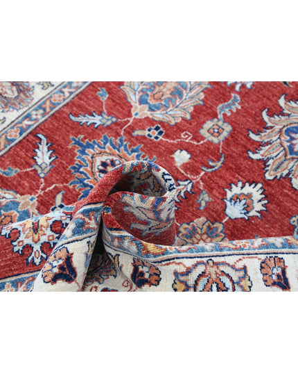 Ziegler 4' 10" X 6' 6" Hand Knotted Wool Rug 4' 10" X 6' 6" (147 X 198) / Red / Wool
