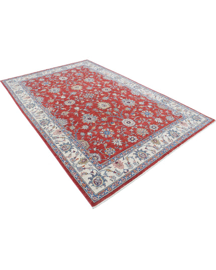 Ziegler 6' 5" X 9' 9" Hand Knotted Wool Rug 6' 5" X 9' 9" (196 X 297) / Red / Wool
