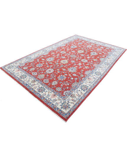 Ziegler 6' 5" X 9' 9" Hand Knotted Wool Rug 6' 5" X 9' 9" (196 X 297) / Red / Wool