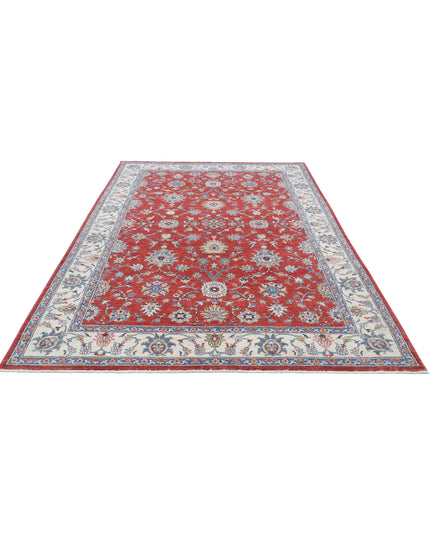 Ziegler 6' 5" X 9' 9" Hand Knotted Wool Rug 6' 5" X 9' 9" (196 X 297) / Red / Wool