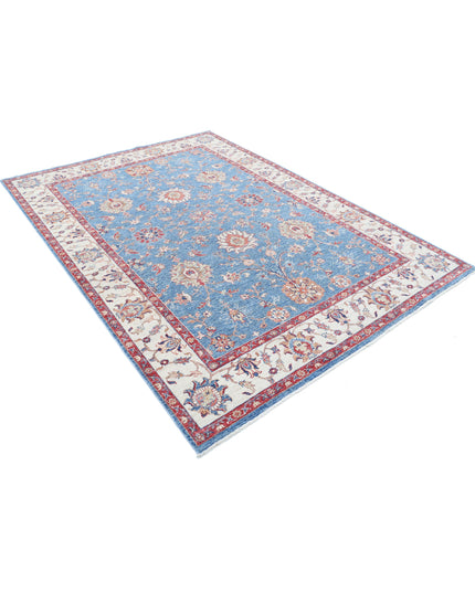 Ziegler 6' 0" X 8' 3" Hand Knotted Wool Rug 6' 0" X 8' 3" (183 X 251) / Blue / Wool