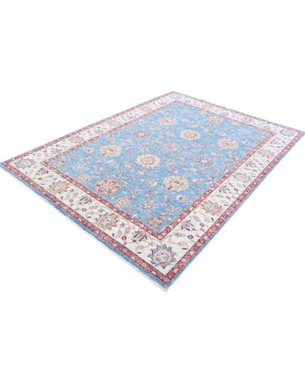 Ziegler 6' 0" X 8' 3" Hand Knotted Wool Rug 6' 0" X 8' 3" (183 X 251) / Blue / Wool