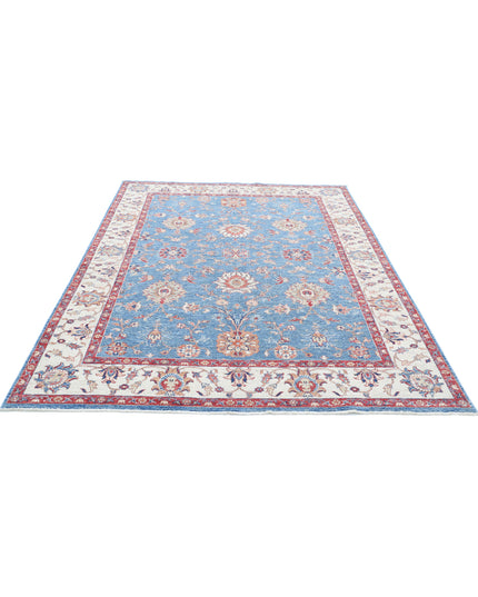 Ziegler 6' 0" X 8' 3" Hand Knotted Wool Rug 6' 0" X 8' 3" (183 X 251) / Blue / Wool