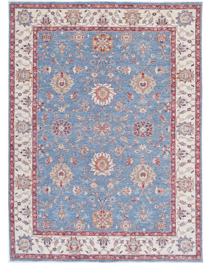 Ziegler 6' 0" X 8' 3" Hand Knotted Wool Rug 6' 0" X 8' 3" (183 X 251) / Blue / Wool