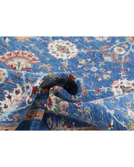 Ziegler 6' 9" X 8' 10" Hand Knotted Wool Rug 6' 9" X 8' 10" (206 X 269) / Blue / Wool