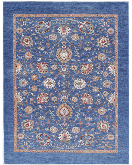 Ziegler 6' 9" X 8' 10" Hand Knotted Wool Rug 6' 9" X 8' 10" (206 X 269) / Blue / Wool