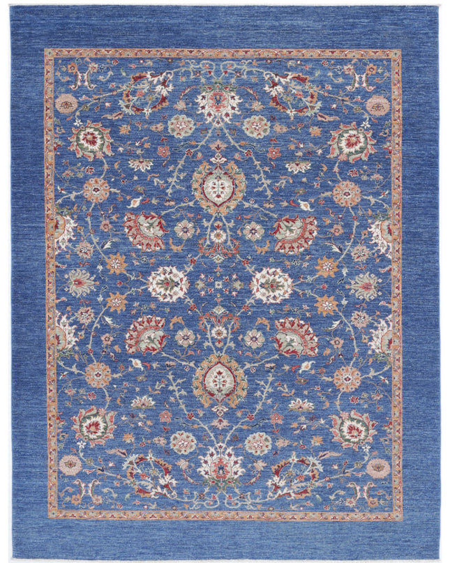 Ziegler 6' 9" X 8' 10" Hand Knotted Wool Rug 6' 9" X 8' 10" (206 X 269) / Blue / Wool