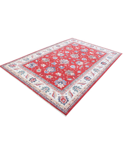 Ziegler 6' 6" X 9' 4" Hand Knotted Wool Rug 6' 6" X 9' 4" (198 X 284) / Red / Wool