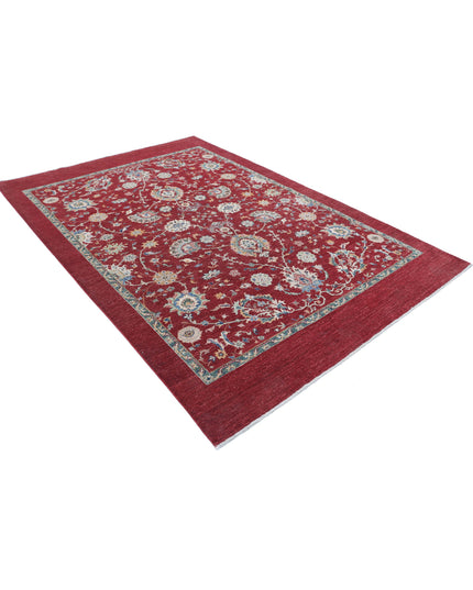 Ziegler 6' 3" X 9' 1" Hand Knotted Wool Rug 6' 3" X 9' 1" (191 X 277) / Red / Wool