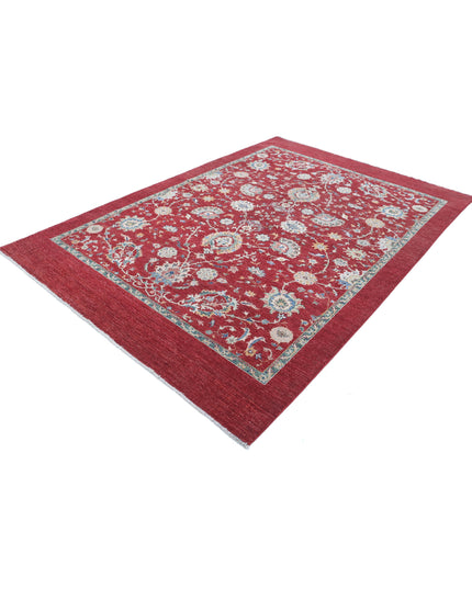 Ziegler 6' 3" X 9' 1" Hand Knotted Wool Rug 6' 3" X 9' 1" (191 X 277) / Red / Wool
