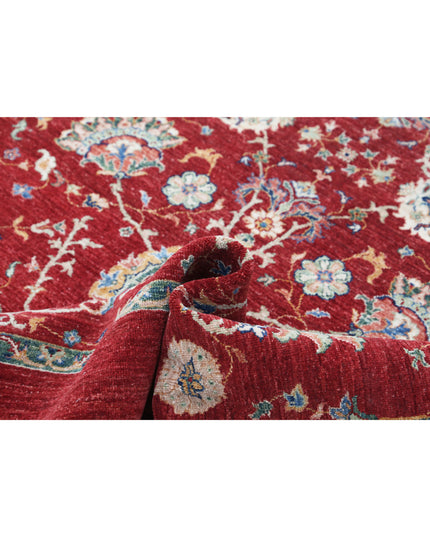 Ziegler 6' 3" X 9' 1" Hand Knotted Wool Rug 6' 3" X 9' 1" (191 X 277) / Red / Wool