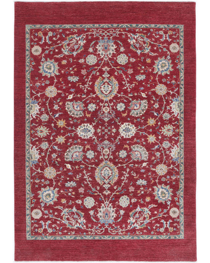 Ziegler 6' 3" X 9' 1" Hand Knotted Wool Rug 6' 3" X 9' 1" (191 X 277) / Red / Wool