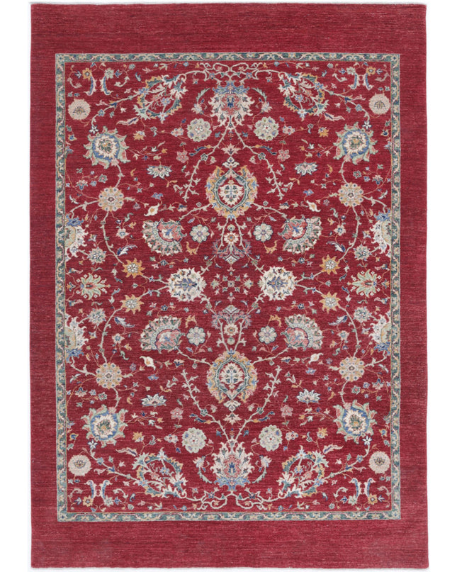 Ziegler 6' 3" X 9' 1" Hand Knotted Wool Rug 6' 3" X 9' 1" (191 X 277) / Red / Wool