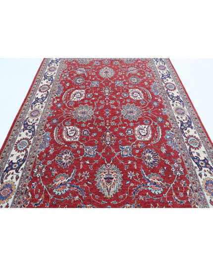 Ziegler 6' 3" X 9' 9" Hand Knotted Wool Rug 6' 3" X 9' 9" (191 X 297) / Red / Wool
