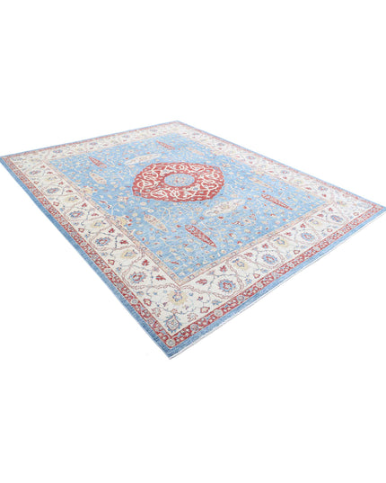 Ziegler 8' 0" X 9' 11" Hand Knotted Wool Rug 8' 0" X 9' 11" (244 X 302) / Blue / Wool