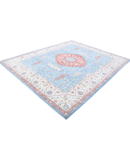 Ziegler 8' 0" X 9' 11" Hand Knotted Wool Rug 8' 0" X 9' 11" (244 X 302) / Blue / Wool