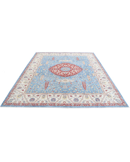 Ziegler 8' 0" X 9' 11" Hand Knotted Wool Rug 8' 0" X 9' 11" (244 X 302) / Blue / Wool