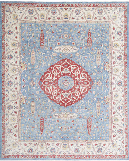 Ziegler 8' 0" X 9' 11" Hand Knotted Wool Rug 8' 0" X 9' 11" (244 X 302) / Blue / Wool