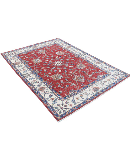 Ziegler 4' 10" X 6' 9" Hand Knotted Wool Rug 4' 10" X 6' 9" (147 X 206) / Red / Wool