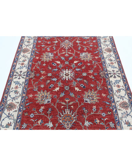 Ziegler 4' 10" X 6' 9" Hand Knotted Wool Rug 4' 10" X 6' 9" (147 X 206) / Red / Wool