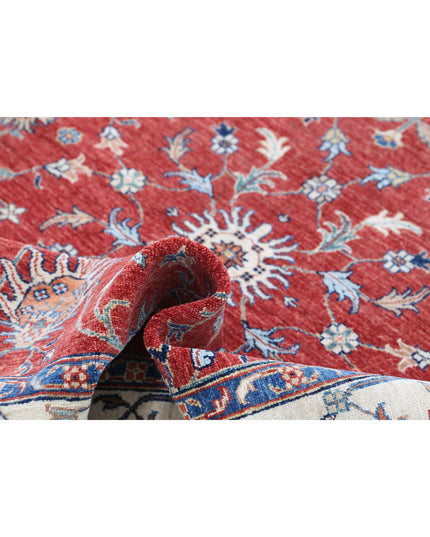 Ziegler 4' 10" X 6' 9" Hand Knotted Wool Rug 4' 10" X 6' 9" (147 X 206) / Red / Wool