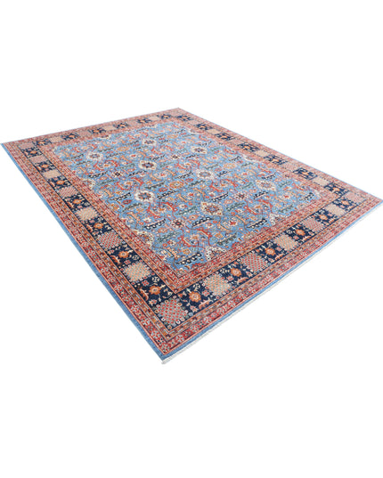 Ziegler 8' 0" X 9' 8" Hand Knotted Wool Rug 8' 0" X 9' 8" (244 X 295) / Blue / Wool