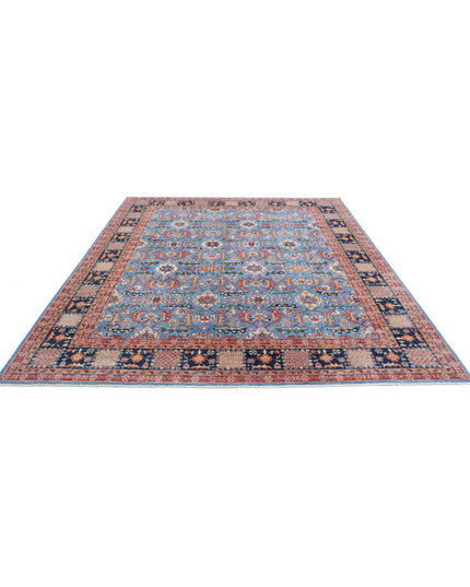 Ziegler 8' 0" X 9' 8" Hand Knotted Wool Rug 8' 0" X 9' 8" (244 X 295) / Blue / Wool