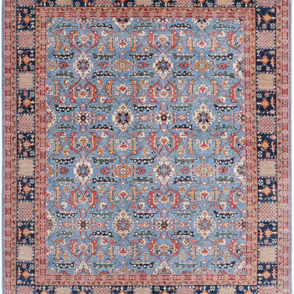 Ziegler 8' 0" X 9' 8" Hand Knotted Wool Rug 8' 0" X 9' 8" (244 X 295) / Blue / Wool