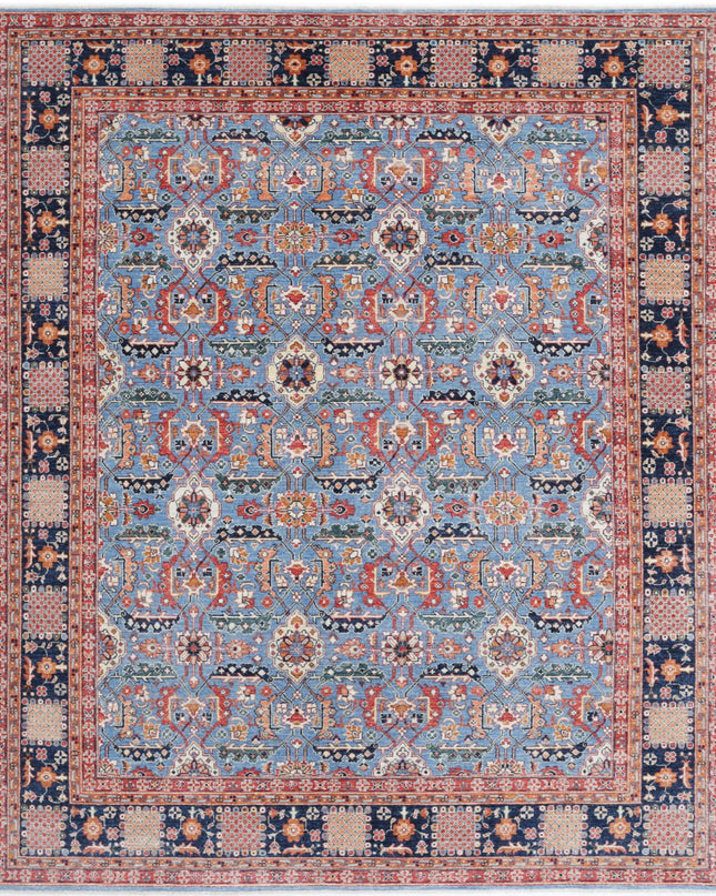 Ziegler 8' 0" X 9' 8" Hand Knotted Wool Rug 8' 0" X 9' 8" (244 X 295) / Blue / Wool