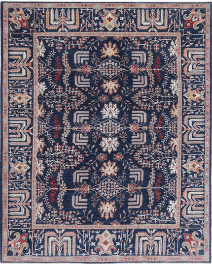Ziegler 8' 3" X 10' 4" Hand Knotted Wool Rug 8' 3" X 10' 4" (251 X 315) / Blue / Wool