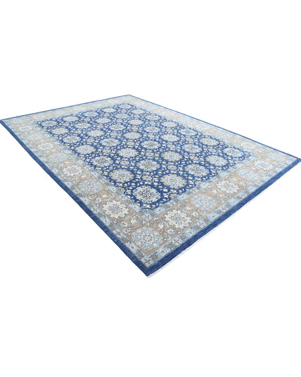 Ziegler 8' 10" X 11' 11" Hand Knotted Wool Rug 8' 10" X 11' 11" (269 X 363) / Blue / Wool