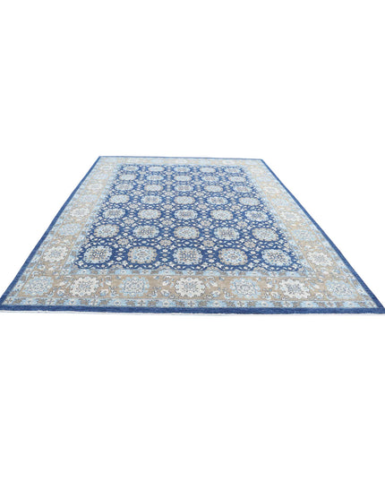 Ziegler 8' 10" X 11' 11" Hand Knotted Wool Rug 8' 10" X 11' 11" (269 X 363) / Blue / Wool