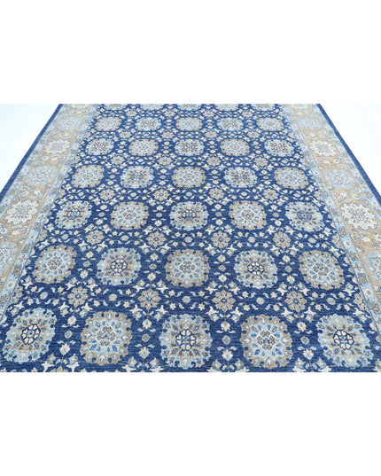 Ziegler 8' 10" X 11' 11" Hand Knotted Wool Rug 8' 10" X 11' 11" (269 X 363) / Blue / Wool
