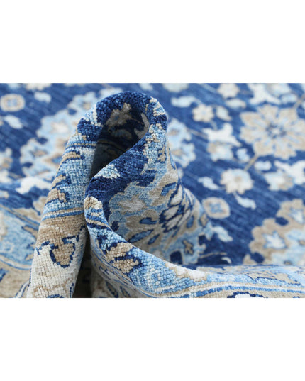 Ziegler 8' 10" X 11' 11" Hand Knotted Wool Rug 8' 10" X 11' 11" (269 X 363) / Blue / Wool