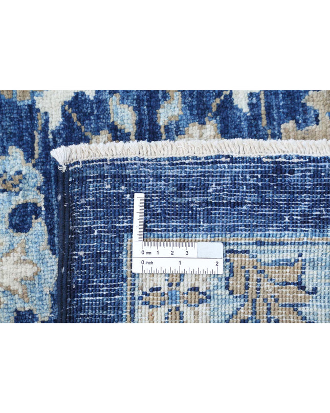 Ziegler 8' 10" X 11' 11" Hand Knotted Wool Rug 8' 10" X 11' 11" (269 X 363) / Blue / Wool